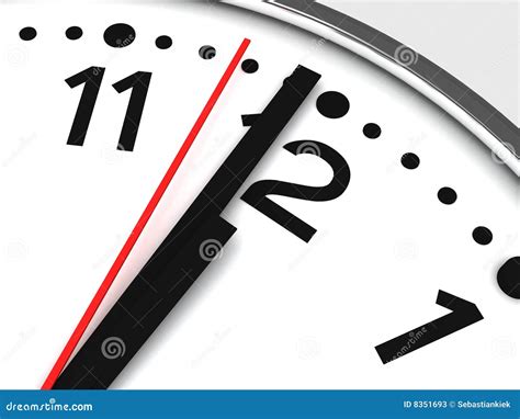 Analog clock closeup stock illustration. Image of noon - 8351693