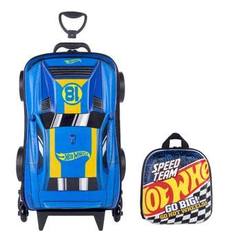 Kit Mochila 3d Rodas Hot Wheels Impermeável e Lancheira Diplomata Mochilas Magazine Luiza
