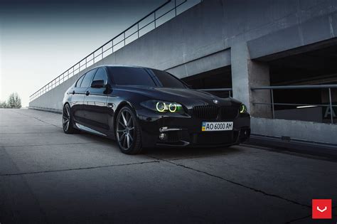 Black BMW 5 Series With Color Changing Halos by Vossen Wheels — CARiD.com Gallery