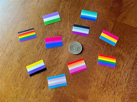 Mini Lgbtq Pride Flag Stickers Queer Pride Flag Sticker Set Small