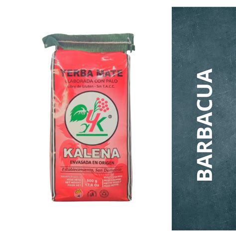 Yerba Mate Kalena Barbacua Sin Acidez X 500 Gr