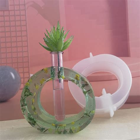 Moule En R Sine De Vase Fleurs En Silicone Tube Essai Fait La Main Pot