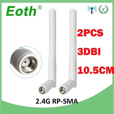 EOTH 2 4Ghz Antenna Wifi 3dbi RP SMA Male Connector Wifi Antenna 2 4G