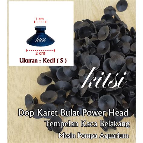 Jual Dop Karet BULAT Belakang Mesin Tempelan Kaca Aquarium Size Kecil