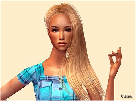 The Sims Resource Side Swept Hair Mediumblond