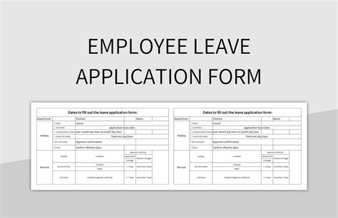 Leave Application Form Excel Template And Google Sheets 57 OFF