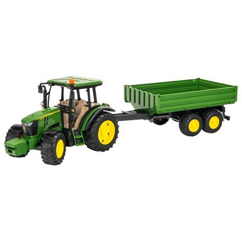 BRUDER 02108 John Deere Traktor 5115M mit Bordwandanhänger Smyths