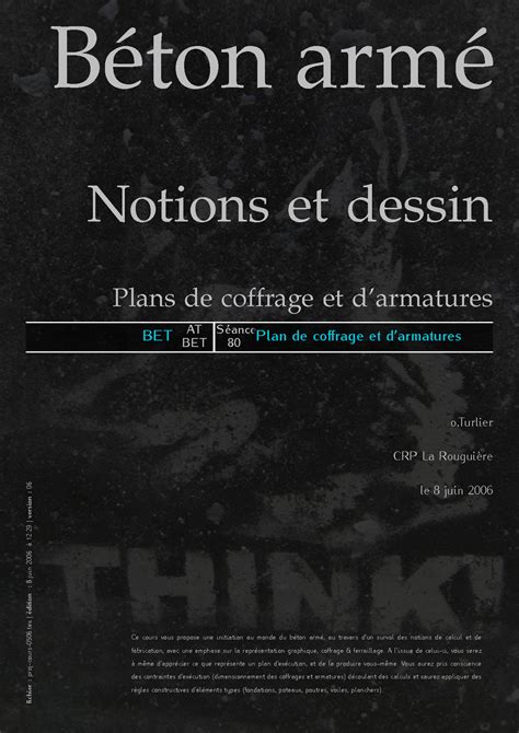 Solution Notions Et Dessin Plans De Coffrage Et D Armatures Studypool