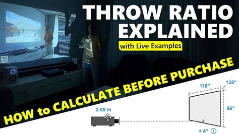 Projector Throw Ratio Explained Detailed Guide With Examples Youtube