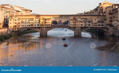 Ponte Alle Grazie during the Evening, Florence Stock Image - Image of ...