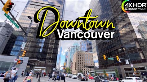 Vancouver Downtown Summer Walk 🇨🇦 Vancouver B C Canada Virtual