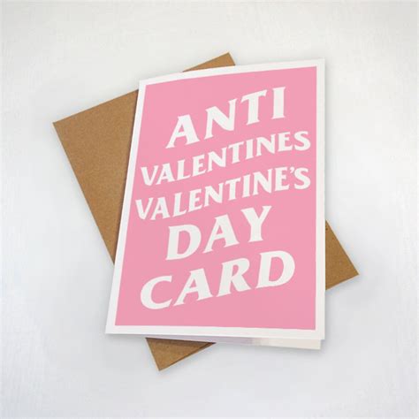 Anti Valentines Valentines Day Card Funny Etsy