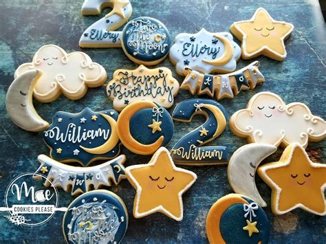 Moon And Stars Baby Shower Cookies Laraine Partin