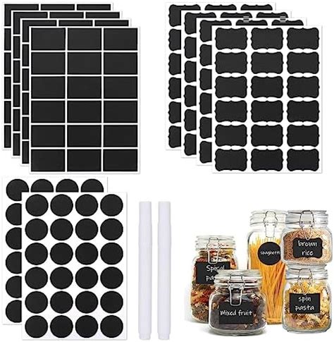 Lot de 192 autocollants pour tableau noir Étiquettes imperméables