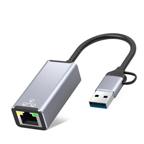 USB3-RJ45 Ethernet 1000Mbps адаптер Type-C купити в Києві та Україні