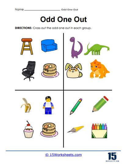 Odd One Out Worksheets 15