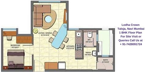 Lodha Crown Taloja Navi Mumbai Bhk Floor Plan Regrob