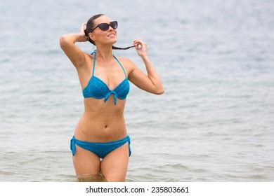 Sexy Bikini Model Coming Out Water Stock Photo 235803661 Shutterstock