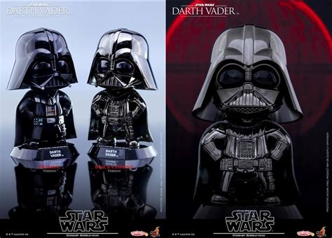 New Darth Vader Black Chrome Version Cosbaby Bobble Head Toy From Hot Toys Revealed