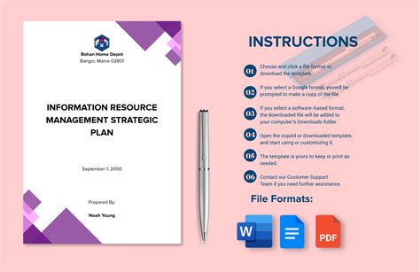 Information Resource Management Strategic Plan Template in Word, PDF ...