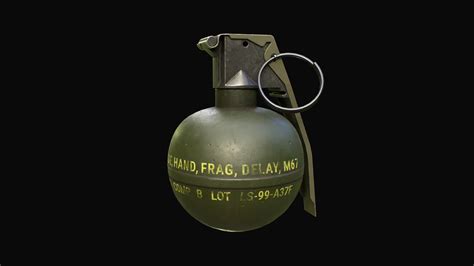 D Model M Fragmentation Grenade Vr Ar Low Poly Cgtrader