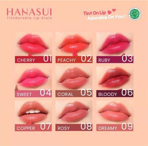 Ombre Lipstik Hanasui Tahan Air Tahan Lama Boba Liptint Lipcream