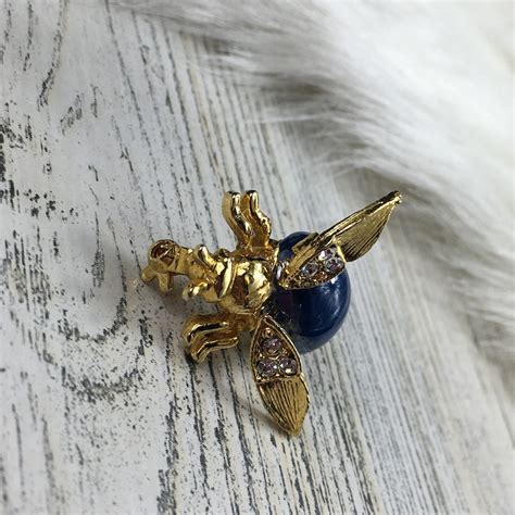 Vintage Jelly Belly Bumblebee Bee Trembler Articulated Wings Brooch