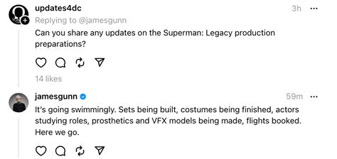 Superman Legacys James Gunn Shares New Pre Production Updates