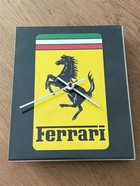 RARE 1980 S FERRARI SHOWROOM DEALERSHIP GARAGE CLOCK SIGN MAN CAVE EUR