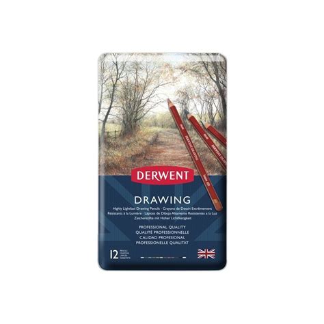 Boite Crayon Drawing DERWENT 12 Crayons Assortis