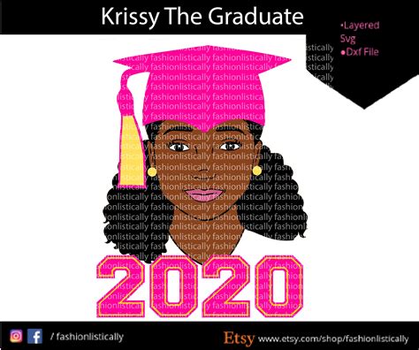 Black Girl Graduate Svgafrocentric Svgafro Svg Etsy