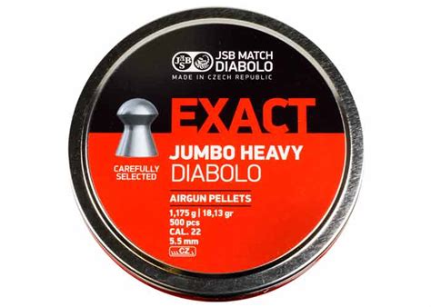 JSB Pellets Match Diabolo Exact Jumbo Heavy 22 Cal 18 13 Grains