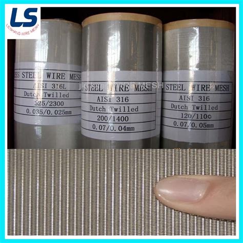 Sus Mesh To Mesh Twill Weave Stainless Steel Wire Mesh