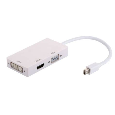 Leedemore Mini Display Port Adapter 3 In 1 Thunderbolt Mini Displayport To Hdmi Dvi Vga Adapter