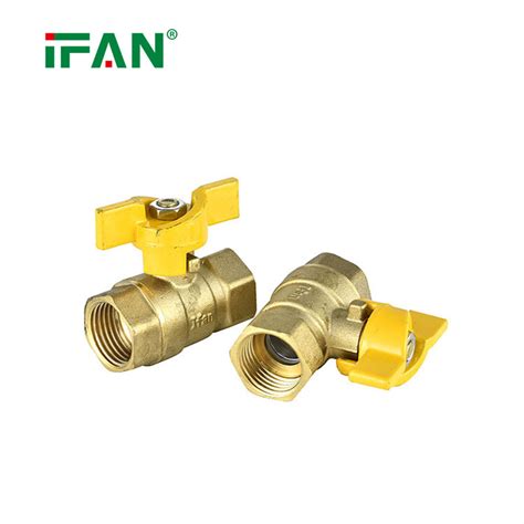 Ifan Wholesale Forged Copper Fittings Butterfly Handle Brass Gas Ball