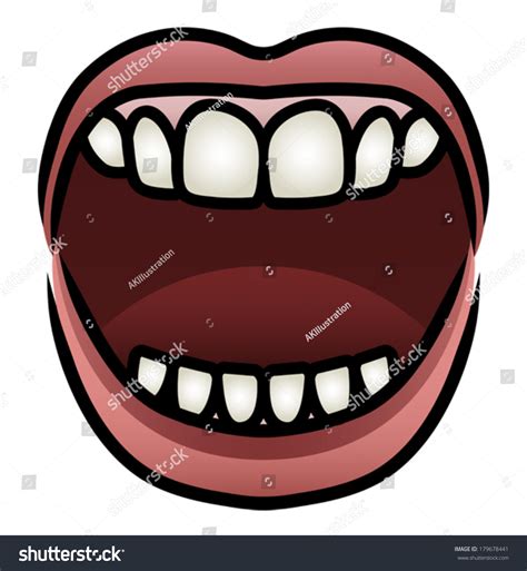 Illustration Cartoon Mouth Open Wide Eps Stock Vector (Royalty Free ...