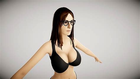 Simple Woman Character 3d Model