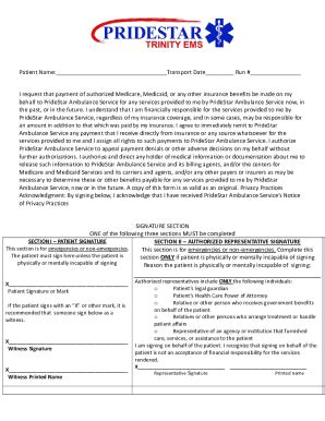 Fillable Online Ambulance Billing Authorization And Privacy Fax