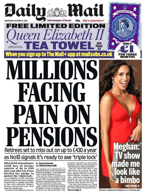 Daily Mail Front Page 19th Of October 2022 Tomorrows Papers Today