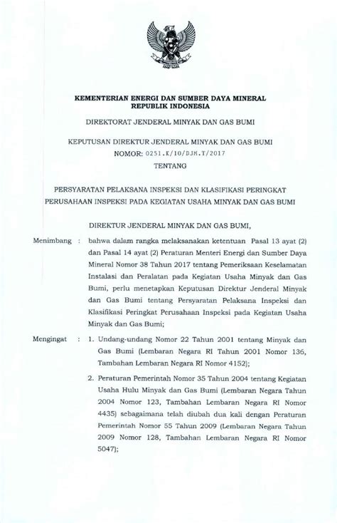 Pdf Katigaku Top Energi Dan Keputusan Direktur Jenderal Minyak