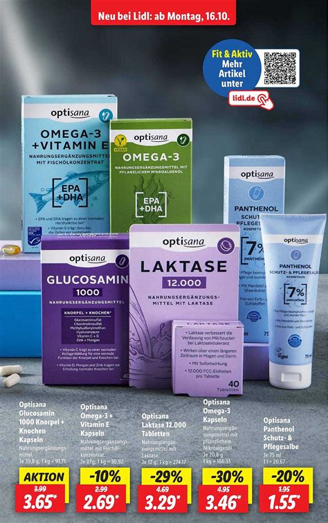 Optisana Glucosamin 1000 Knorpel Knochen Kapseln Optisana Omega 3