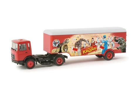 Herpa MAN F8 Koffer Sattelzug Circus Krone 156523