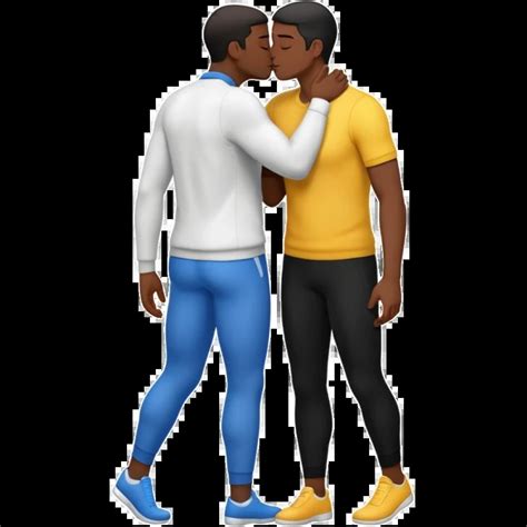 Full Body View 2 Naked Men White And Black Making Out Having Sex