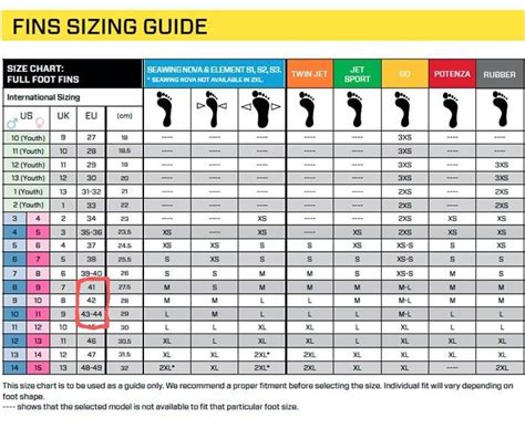 Scubapro Go Fins Size Chart | atelier-yuwa.ciao.jp