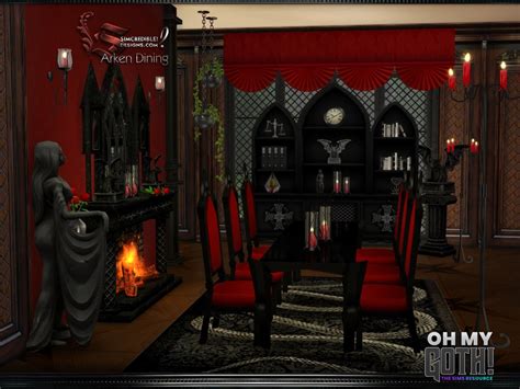 Simcredibles Oh My Goth Arken Gothic Dining Room Living Room