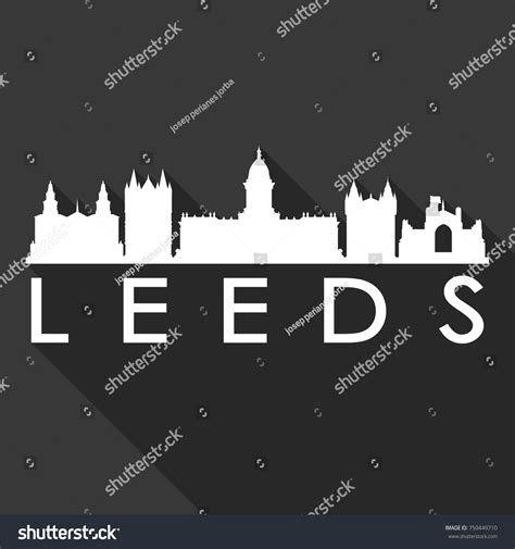 Leeds Flat Icon Skyline Silhouette Design Vector De Stock Libre De