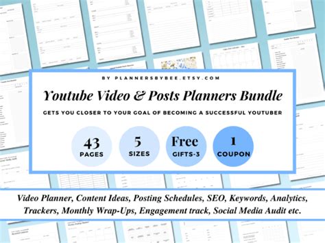 5 Log Youtuber Marketing Planner Designs And Graphics