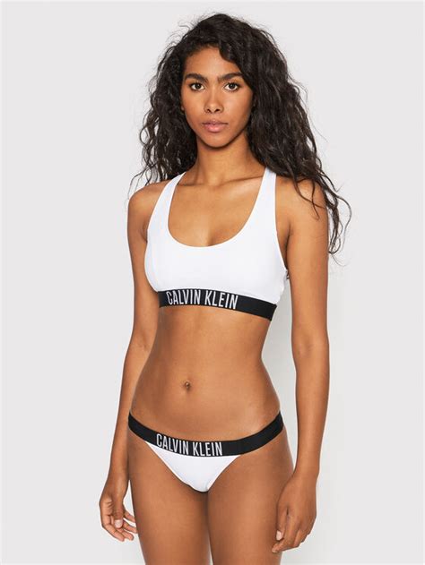 Calvin Klein Swimwear Bikini Oberteil KW0KW01839 Weiß Modivo de