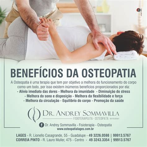 Os benefícios da Osteopatia osteopatialages osteopatia fisioterapia