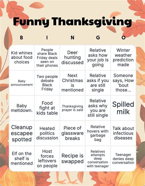 Thanksgiving Bingo: Printable & Customizable - Bingo Card Creator